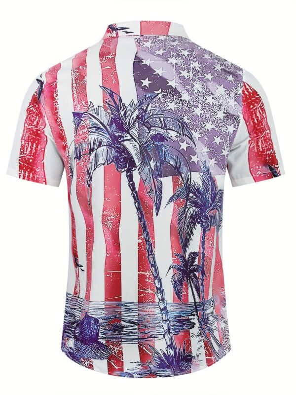 Men's Hawaiian shirt unisex summer beach casual short sleeved button up shirt 3D digital printed pattern  formal shirt - Image 3