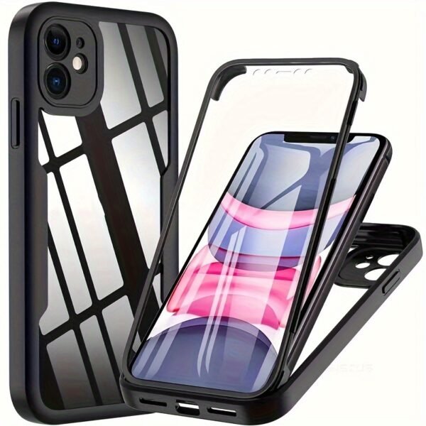 360 Full Body Front+Back Clear Case For iPhone 13 14 11 12 Pro Max XS  15 Plus Luxury Bumper Shockproof Back Cover - Image 5