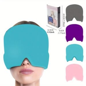 1pc Migraine Ice Head Wrap, Headache Relief Hat for Migraine Relief Cap, Gel Ice Hat, Cooling Head Ice Pack Migraine Cap, Tension Headache Relief Cap