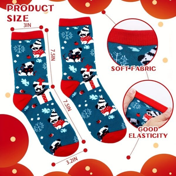 30 Pairs Christmas Winter Socks in Bulk Xmas Soft Colorful Warm Men Socks Unisex Novelty Cotton Crew Socks 30 Styles - Image 2