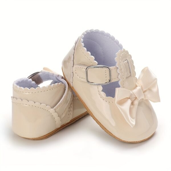 Cute Bowknot Mary Jane Shoes For Baby Girls Toddler, Comfortable Non Slip Soft Flat Sole Shoes For Indoor Outdoor Walking, All Seasons - Image 12