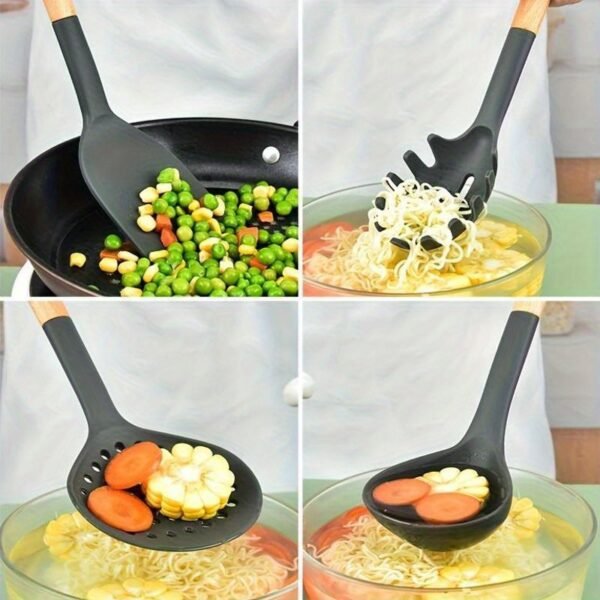 Silicone Kitchen Utensil Set - Durable, Non-Stick Cooking Tools for Home & Restaurant Use - Image 6