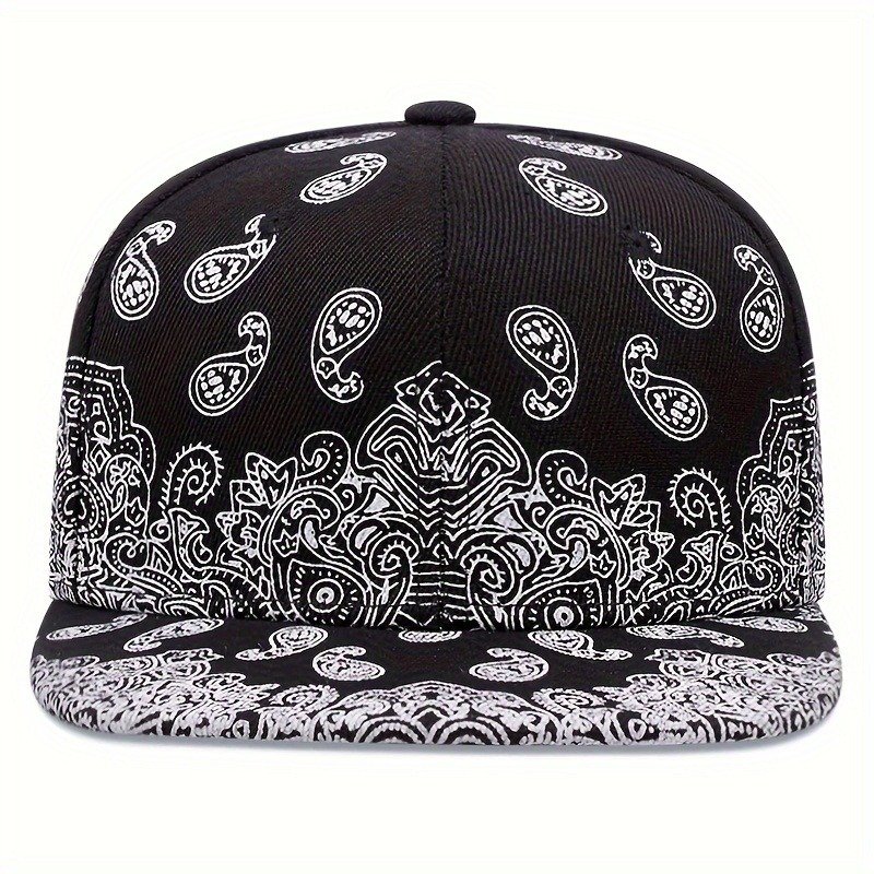 Vibrant Hip Hop Paisley Print Snapback Hat - Classic Solid Color Unisex Baseball Cap with Adjustable Strap and Lightweight Design - Perfect Dad Hats for Women and Men - Image 10
