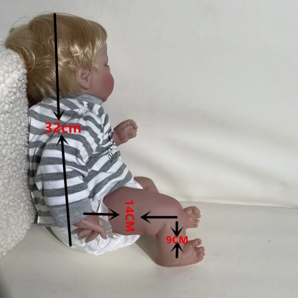 22inch/55cm Reborn Baby Dolls- Lifelike Newborn Baby-Real Life Baby Toys Realistic-Newborn Baby Doll-Soundly Sleeping Blond Hair Baby For Kids Birthday Christmas Gifts - Image 2