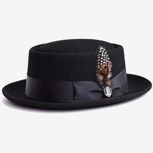 [Wool Pork Pie Hat] High Quality Wool Pork Pie Hat - Dress Party, Wedding, Festival, Men, Women Hats, Couple Hats, Valentine's Day Gift