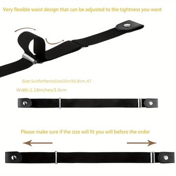 4pcs No Buckle Stretch Belt Adjustable Unisex Belt Invisible Elastic Belt For Men Women Jeans Pants Skirts - Image 6