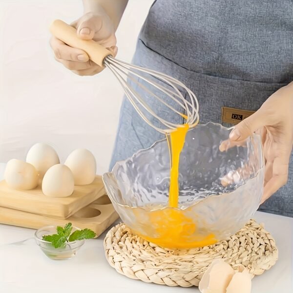 12-Piece Premium Non-Stick Silicone Kitchen Utensil Set with Ergonomic Wooden Handles - Durable, Heat-Resistant, Easy to Clean, and Safe for Cooking and Baking - Ideal for Back to School, Dorm Essentials, and Home Cooking Enthusiasts - Image 10