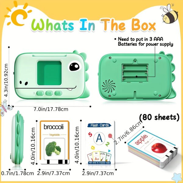 Flybok Talking Flashcards for 1-4 Years Old/baby Toys/children's Toys, with 160 Words, A Portable Word Card Machine Suitable for Classrooms, A Christmas Birthday Gift for Children - Image 2