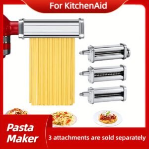 Stainless Steel Pasta Maker Attachments For All KitchenAid Stand Mixer, Pasta Sheet Roller, Spaghetti Cutter, Fettuccine Cutter Are Sold Separately