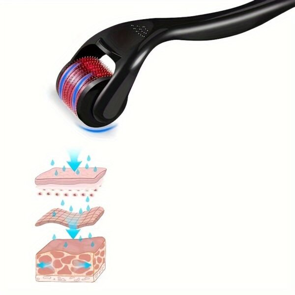 Titanium Microneedle Derma Roller, 0.25mm Professional Facial Skincare Tool for Micro-Needling and Massage - Image 2