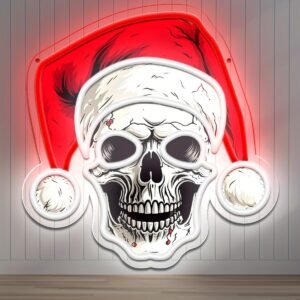 Single Color USB Powered Christmas Skull Neon Light - Wall-Mounted Decorative Lamp for Home & Party