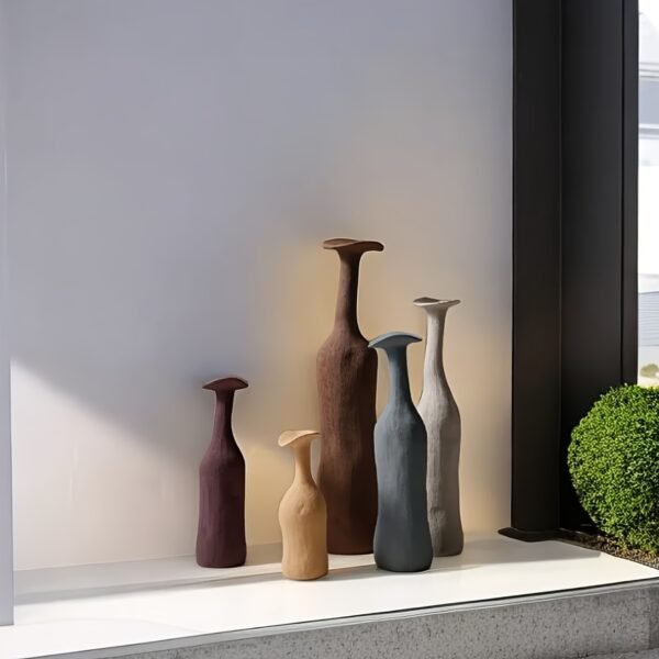 Minimalist Morandi Ceramic Vase - Chic Cylinder Ornament for Stylish Home Decor - Image 8