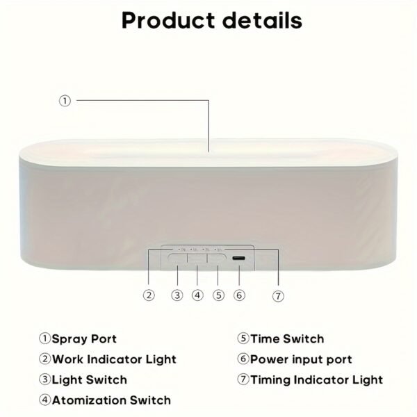7-Color LED Simulation Flame Aroma Diffuser, Aromatherapy Air Humidifier With Timer, Auto Shut-Off, Super Quiet Essential Oil Ultrasonic Diffuser, Portable Atmosphere Decorative Lamp For Bedrooms, Offices, Living Rooms, Car, Mood-Boosting - Image 4