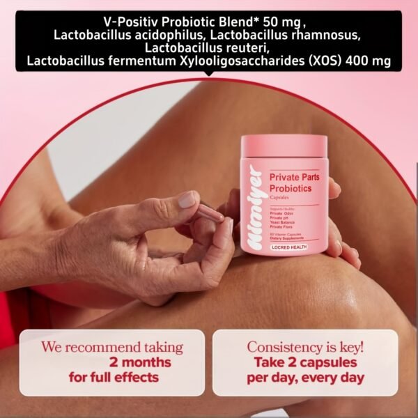 Women's Vaginal Probiotics, Balances PH Levels, Diminishes Intimate Odors, Contains Pumpkin Seed Extract, Soy Germ Extract, Saw Palmetto, Lactobacillus Probiotic Blend, One Jar For One Month's Use - Image 8
