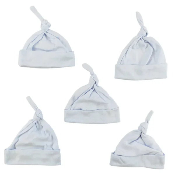 UD_Blue Knotted Baby Cap (pack Of 5) 1100-blue-5 - Image 2