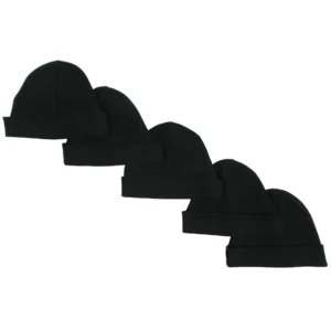 UD_Black Baby Cap (pack Of 5) 031-black-5