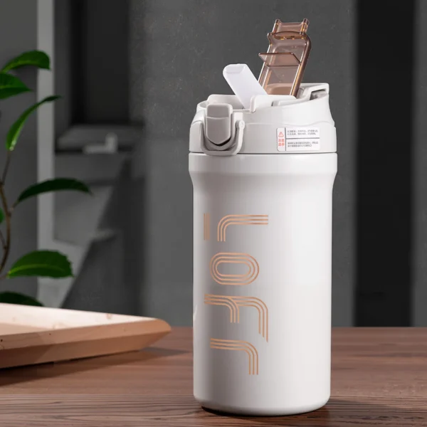 20oz Insulated Stainless Steel Tumbler | Vacuum Sealed Travel Coffee Mug | Reusable Thermal Cup With Lid & Paracord Handle| Leak - Image 5