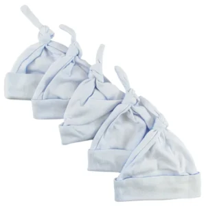 UD_Blue Knotted Baby Cap (pack Of 5) 1100-blue-5