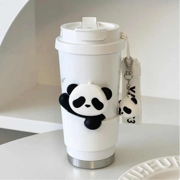 17oz Insulated Stainless Steel Tumbler | Vacuum Sealed Travel Coffee Mug | Reusable Thermal Cup With Lid & Paracord Handle| Leak - Image 5