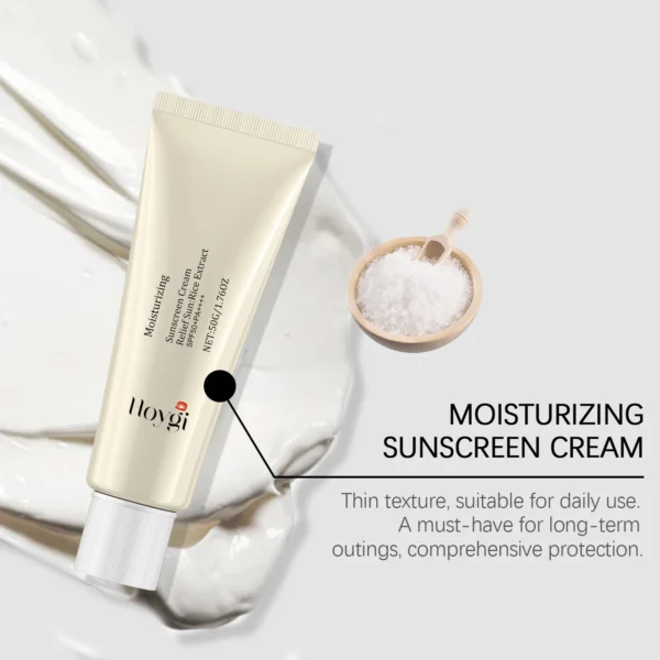 Hoygi Moisturize Sunscreen Cream Non-greasy Prevent UV Lasting Hydrating Soothing Smoothing Face Sunscreen Cream for Summer - Image 4