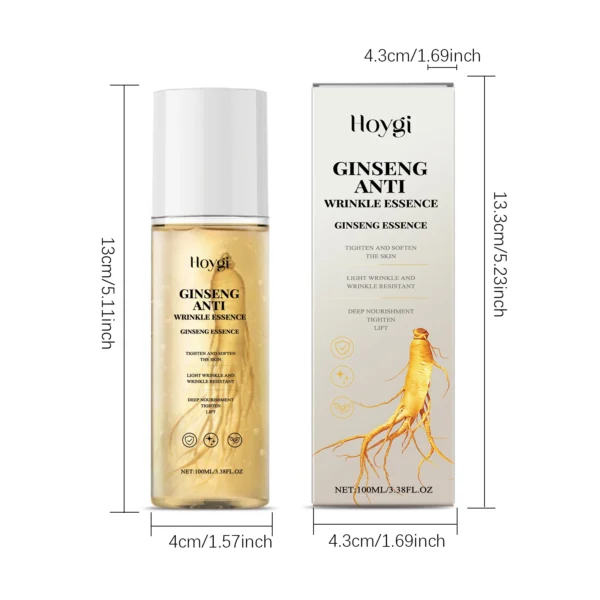 Hoygi Ginseng Firming Face Serum Tightening Skin Fade Fine Lines Smoothing Prevent Aging Anti-oxidation Moisturize Face Serum - Image 6