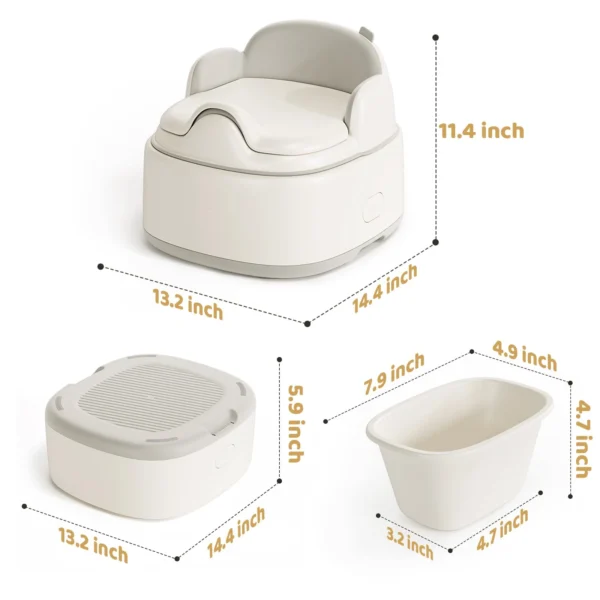 3 in 1 Potty Training Toilet, Toddler Potty Training Seat, Baby Potty Trainning Step Stool, Potty Trainer for Boys and Girls - Image 4