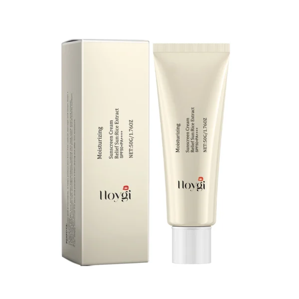 Hoygi Moisturize Sunscreen Cream Non-greasy Prevent UV Lasting Hydrating Soothing Smoothing Face Sunscreen Cream for Summer - Image 9