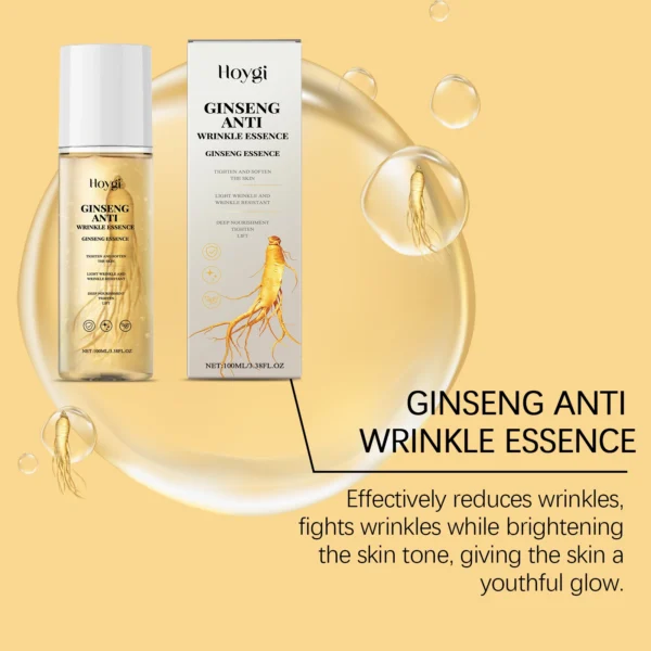 Hoygi Ginseng Firming Face Serum Tightening Skin Fade Fine Lines Smoothing Prevent Aging Anti-oxidation Moisturize Face Serum - Image 4