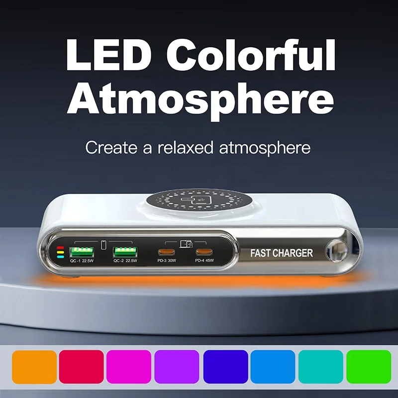 2PD Port Total Power 72W Single-port Maximum 45W Charger Display PD QC Multifunction Quick Charger for Cell Phones Smart Watch - Image 6