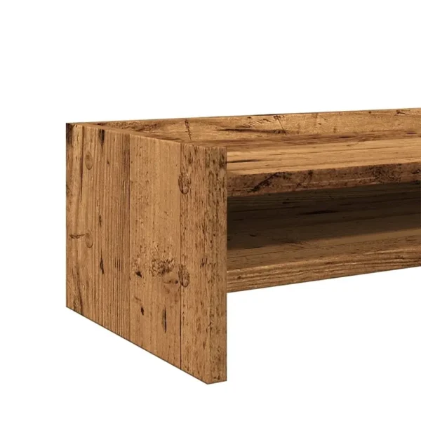 VidaXL W2B Old Wood 16.5x9.4x6.3'' Monitor Stand Engineered Wood Extendable Laptop Stand for School Use - Image 6