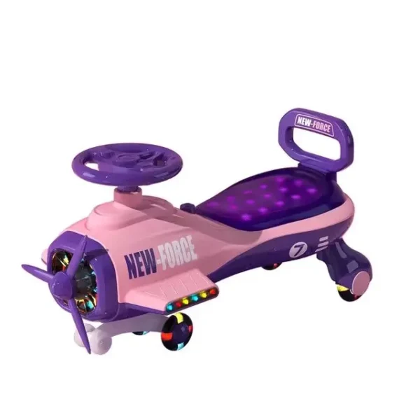 New Design Anti-rollover Plane Model Baby Swing Car Ride on Toys With Large Seat Light and Music for 1-4 Year Old Kid - Image 3