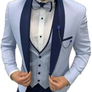Wedding Man Suit Men Stylish Grey 3 Piece Wedding Businessman Date Night Formal Groom Wear Suit Slim