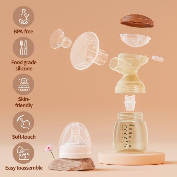 Factory New Model  Simple Operation Double Wearable Rechargeable Breast Pump Essential for Travel Portable Breast Pump Wearable - Image 5