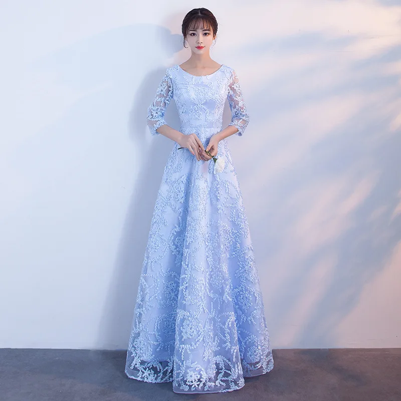 Summer New Elegant Fashion Long Temperament Bridesmaid Banquet Evening Dress Women - Image 10