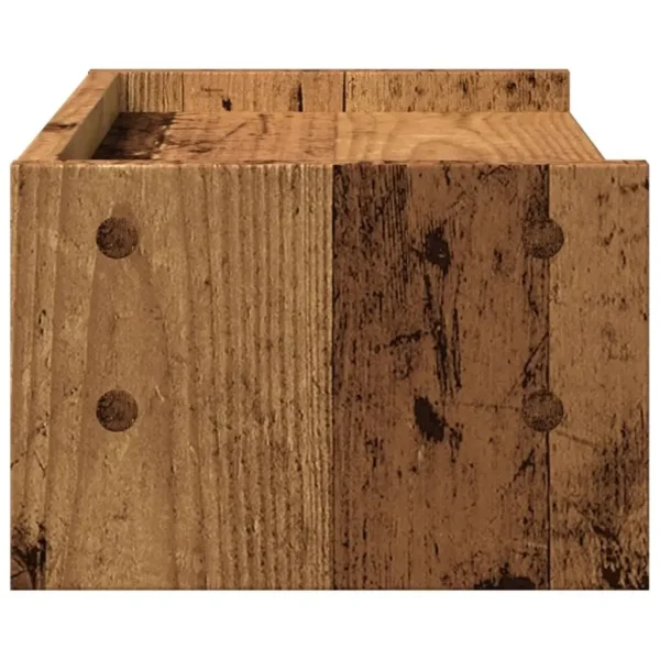 VidaXL W2B Old Wood 16.5x9.4x6.3'' Monitor Stand Engineered Wood Extendable Laptop Stand for School Use - Image 4