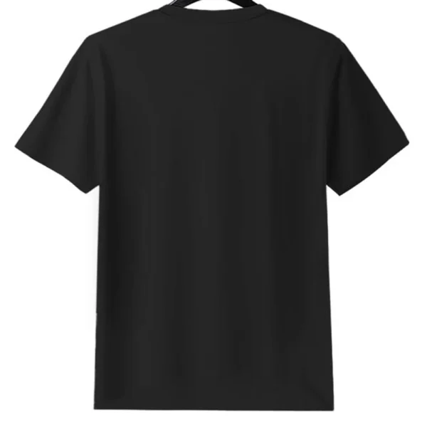 Custom DTF Print Imprinted 100% Cotton 180 Grams Black Solid Color Round Neck Buy Bulk of Tshirts Wholesale - Image 3