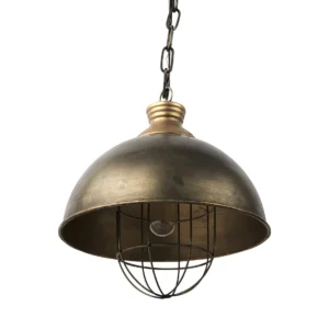 HMS Distressed Bronze Decorative Lamp Metal Dome Hanging Light