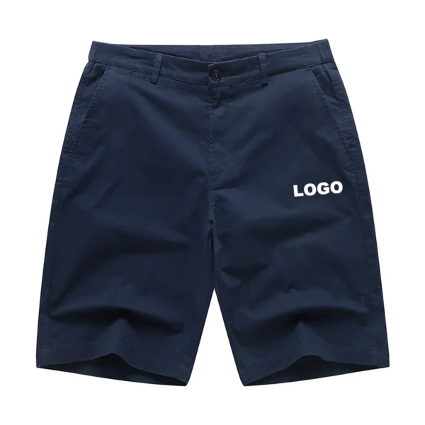 Hot Sale Summer Chino Streetwear Golf Shorts Men Stretch Casual Cotton Shorts Plus Size Custom logo Men's Shorts - Image 2