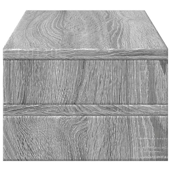 W2B VidaXL Sonoma Grey Engineered Wood Monitor Stand 21.3x8.7x5.9" Elegant Laptop Stand - Image 4