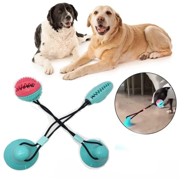 Dog Chew Toys with Suction Cup Doggy Pull Ball Dog Toys for Dogs Tooth Cleaning Pet Training Treats Toys Pet Supplies - Image 4