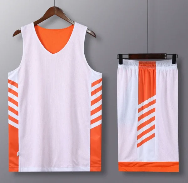 Wholesale Mesh Sports Wear Soft Quick Dry Custom Name Number Basketball Jersey and Shorts Men Reversible Bansketball Uniform - Image 7
