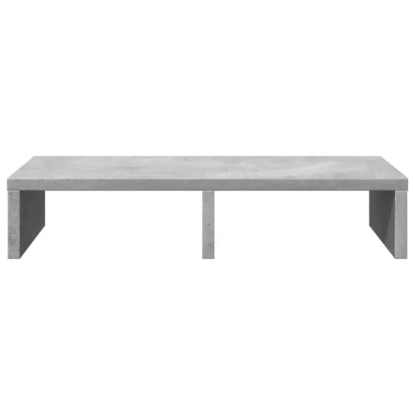 W2B VidaXL 19.7x10.6x3.9'' Engineered Wood Laptop Stand Concrete Grey Monitor Stand - Image 3