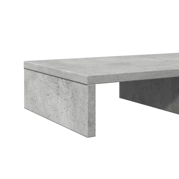 W2B VidaXL 19.7x10.6x3.9'' Engineered Wood Laptop Stand Concrete Grey Monitor Stand - Image 6