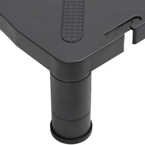 VidaXL W2B Black High Impact Polystyrene (HIPS) Monitor Stand 13.2x13.4x4.1 in Stylish Laptop Stand - Image 5