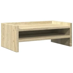 W2B VidaXL Sonoma Oak 16.5x9.4x6.3' Monitor Stand Engineered Wood Laptop Stand