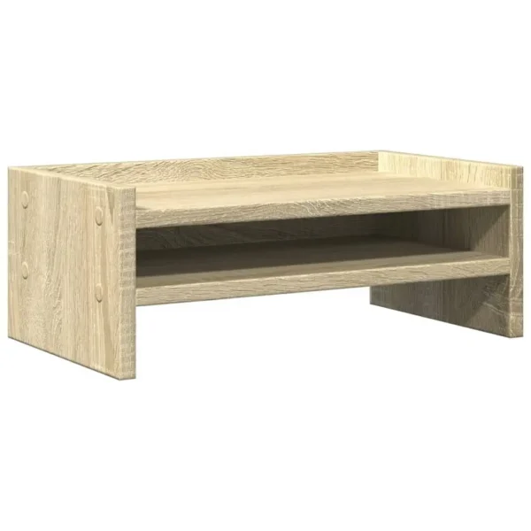 W2B VidaXL Sonoma Oak 16.5x9.4x6.3' Monitor Stand Engineered Wood Laptop Stand