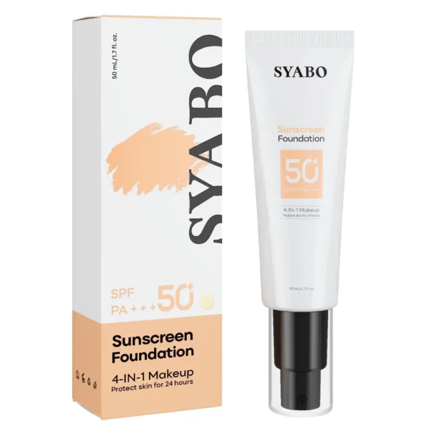 Makeup Foundation, 4-In-1 Foundation - Broad Spectrum SPF 50+ Sunscreen & Tinted Moisturizer & Concealer & Lightweight Flawless - Image 2