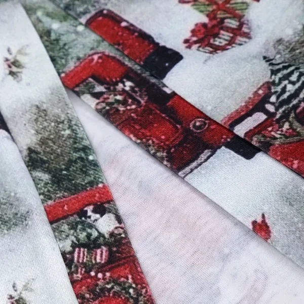 Women Shirt Plus Size Elegant Christmas Print Half Sleeves Blouse Customizable - Image 6