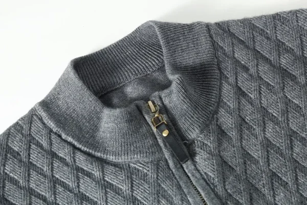Autumn/Winter Men's Sweater Solid Color Half High Collar Casual Pullover High Quality Business Casual Sweater Men - Image 5