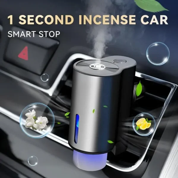 3-Smart Level Car Air Freshener Diffuser - Waterless, 3x10ML, Adjustable Fragrance, 360° Coverage, Natural Cologne Refills - Image 2